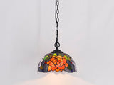 10 inch Tiffany Pendant Light Plug in Stained Glass Hanging Lamp