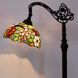 Gooseneck Stained Glass Floor Lamp Tiffany Green Purple Grape Light