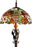 16 Inch Tiffany Floor Lamp Stained Glass Standing Reading Lamp