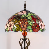 16 Inch Tiffany Floor Lamp Stained Glass Standing Reading Lamp