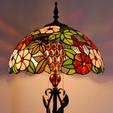 16 Inch Tiffany Floor Lamp Stained Glass Standing Reading Lamp