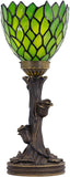 6 inch Small Tiffany Lamp Mini Stained Glass Table Lamp Green Wisteria