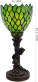 6 inch Small Tiffany Lamp Mini Stained Glass Table Lamp Green Wisteria