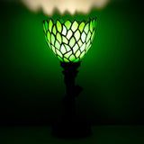 6 inch Small Tiffany Lamp Mini Stained Glass Table Lamp Green Wisteria