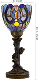 6 inch Tiffany Lamp Mini Stained Glass Table Lamp Blue Liaison Uplight