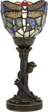 6 inch Tiffany Lamp Mini Stained Glass Table Lamp Blue Dragonfly Uplight