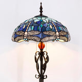 16 Inches Tiffany Floor Lamp Stained Glass Standing Reading Lamp