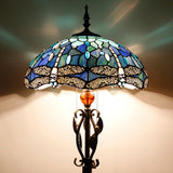 16 Inches Tiffany Floor Lamp Stained Glass Standing Reading Lamp