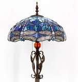 16 Inches Tiffany Floor Lamp Stained Glass Standing Reading Lamp