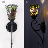 Tiffany Wall Sconce Lamp Plug in Wall Lights5 Inch Dragonfly