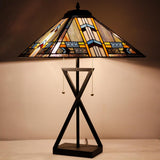 16 inch Mission Tiffany Style Table Lamp Antique Desk Reading Light