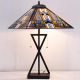 16 inch Mission Tiffany Style Table Lamp Antique Desk Reading Light