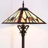 16 Inch Tiffany Floor Lamp Mission Style Stained Glass Reading Light