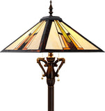 16 inchTiffany Floor Lamp Mission Style Stained Glass Standing Light (Multicolour)