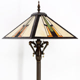 16 inchTiffany Floor Lamp Mission Style Stained Glass Standing Light (Multicolour)