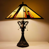 16 inch Tiffany Table Lamp Mission Style Stained GlassReading Light (Multicolour)