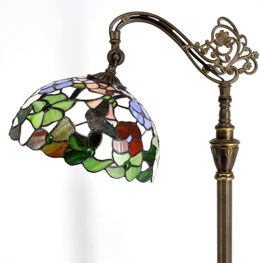 Werfactory® Tiffany Floor Lamp Stained Glass Butterfly Arched Light ...