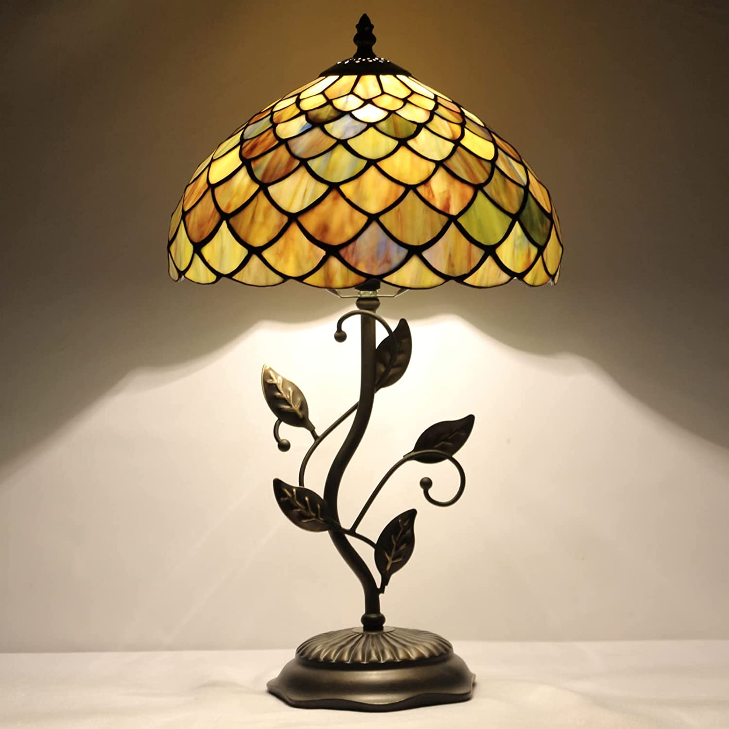 ENJOY Tiffany Butterfly Mini Night Light Table Lamp White Stained