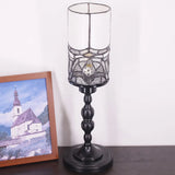 WERFACTORY Small Tiffany Lamp Mini Stained Glass Table Lamp Wide 4 Tall 15 Inch White Crystal Style Night Light